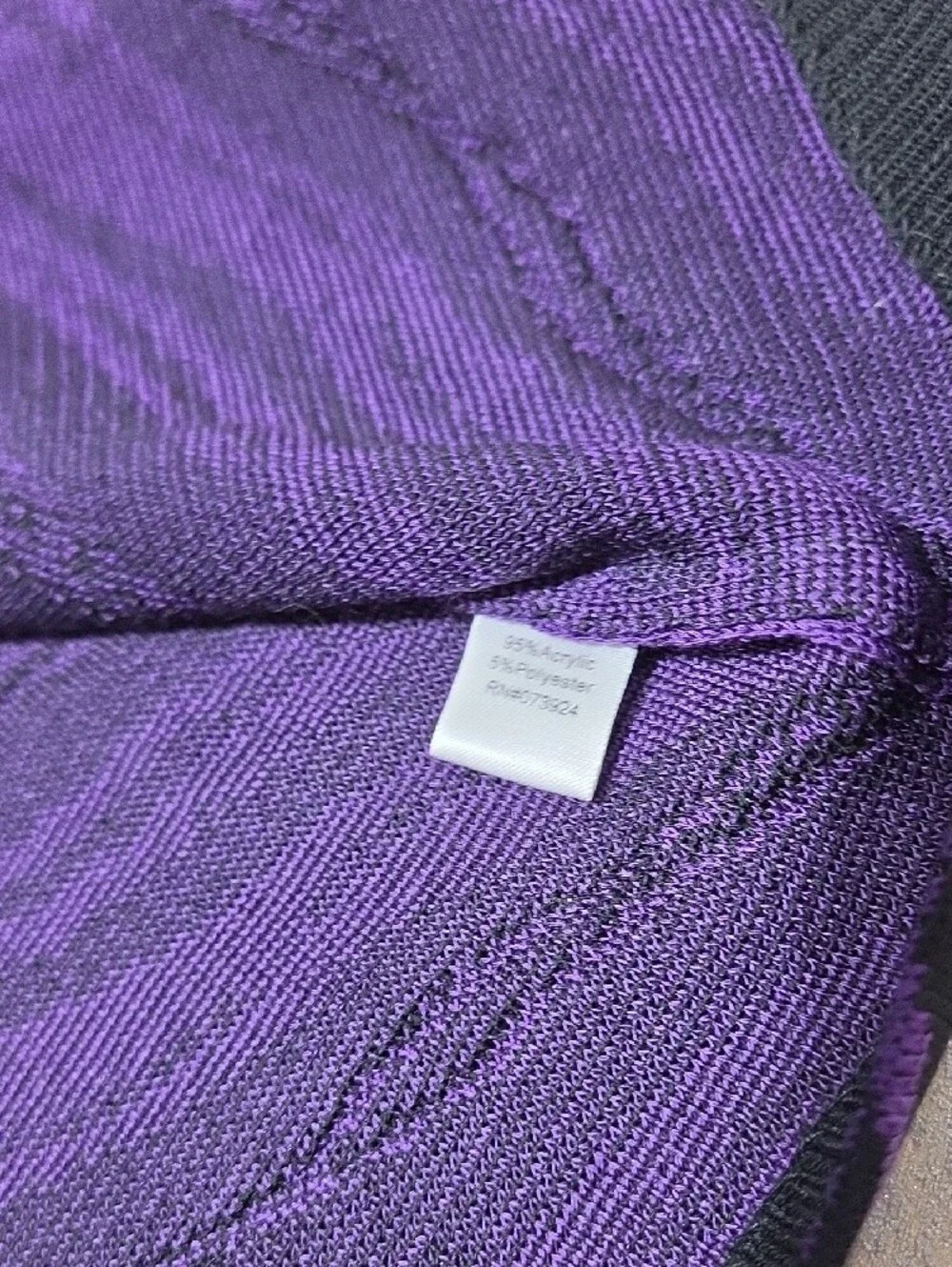 Ming Wang Purple and Black Zebra-Print Knit Jacket